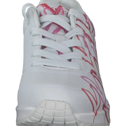 Damen Skechers Sneakers<155507, Sneakers Low, Damen, WRPK white/red/pink