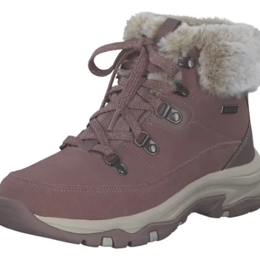 Damen Skechers Stiefel<167882, Stiefeletten, Damen, MAUVE SUEDE