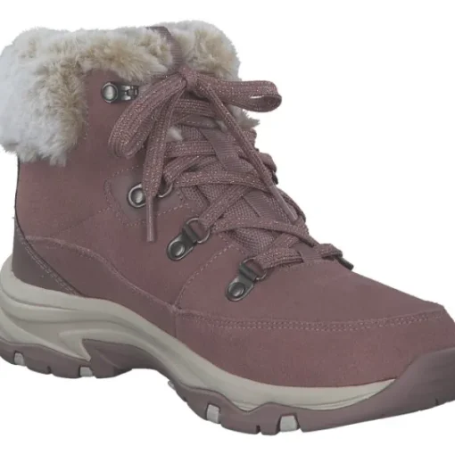 Damen Skechers Stiefel<167882, Stiefeletten, Damen, MAUVE SUEDE