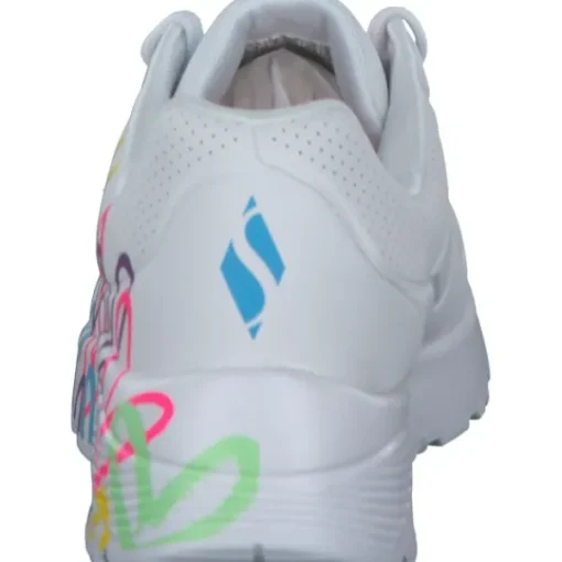 Damen Skechers Klassische- & Business Schuhe<314064L, Schnürschuhe, Damen, white/neon multi