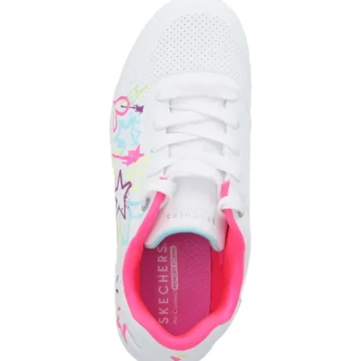 Kinder Skechers Klassische- & Business Schuhe<310391L, Schnürschuhe, Kinder, white/neon multi