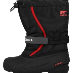 Kinder Sorel Stiefel<2114081-015 Childrens/Youth Flurry, Winterstiefel, Kinder, black/bright red