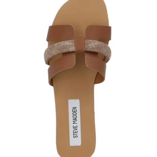 Damen Steve Madden Pantoletten & Badeschuhe<Edriah SM11002559, Plateau-Pantoletten, Damen, cognac multi