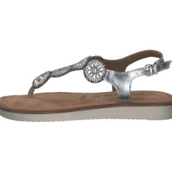 Damen Tamaris Sandaletten<28602, Keilsandaletten, Damen, Grau (Silver)