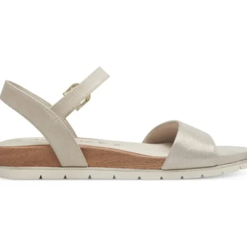 Damen Tamaris Sandaletten<28166, Keilsandaletten, Damen, CHAMPAGNE