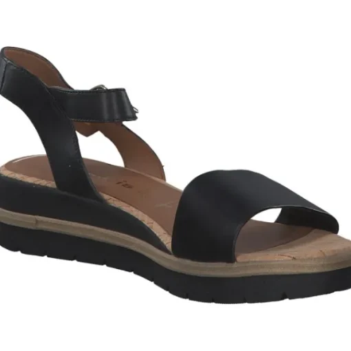 Damen Tamaris Sandalen<28222, Klassische Sandalen, Damen, Schwarz (Black)