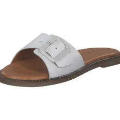 Damen Tamaris Pantoletten & Badeschuhe<27105, Plateau-Pantoletten, Damen, WHITE LEATHER