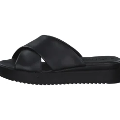 Damen Tamaris Pantoletten & Badeschuhe<27214, Plateau-Pantoletten, Damen, Schwarz