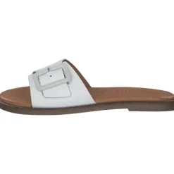 Damen Tamaris Pantoletten & Badeschuhe<27105, Plateau-Pantoletten, Damen, WHITE LEATHER