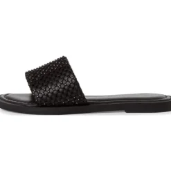 Damen Tamaris Pantoletten & Badeschuhe<27125, Plateau-Pantoletten, Damen, Schwarz