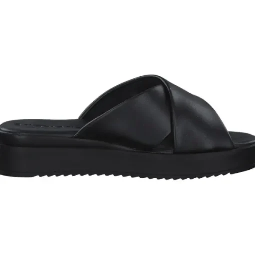 Damen Tamaris Pantoletten & Badeschuhe<27214, Plateau-Pantoletten, Damen, Schwarz