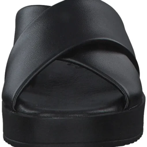 Damen Tamaris Pantoletten & Badeschuhe<27214, Plateau-Pantoletten, Damen, Schwarz
