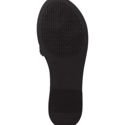 Damen Tamaris Pantoletten & Badeschuhe<27125, Plateau-Pantoletten, Damen, Schwarz