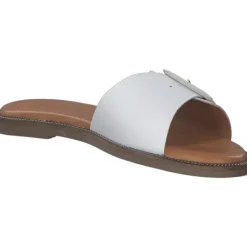 Damen Tamaris Pantoletten & Badeschuhe<27105, Plateau-Pantoletten, Damen, WHITE LEATHER