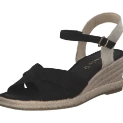 Damen Tamaris Sandaletten<28367, Plateau-Sandaletten, Damen, black