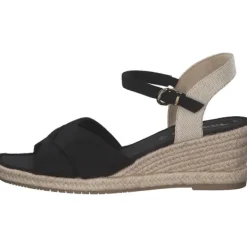 Damen Tamaris Sandaletten<28367, Plateau-Sandaletten, Damen, black