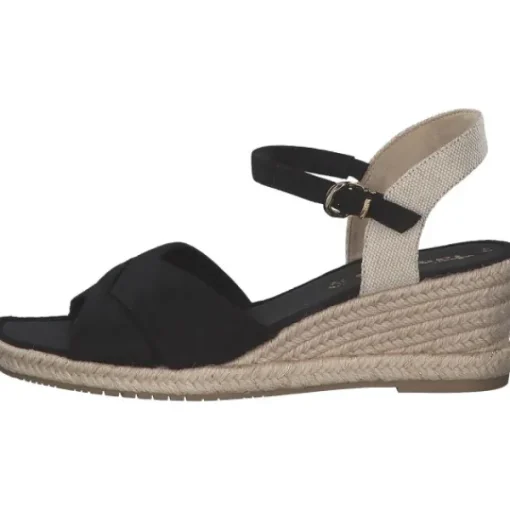 Damen Tamaris Sandaletten<28367, Plateau-Sandaletten, Damen, black