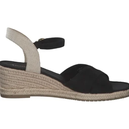 Damen Tamaris Sandaletten<28367, Plateau-Sandaletten, Damen, black