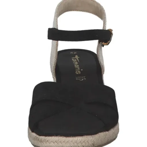 Damen Tamaris Sandaletten<28367, Plateau-Sandaletten, Damen, black
