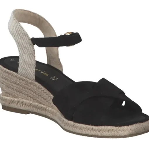 Damen Tamaris Sandaletten<28367, Plateau-Sandaletten, Damen, black