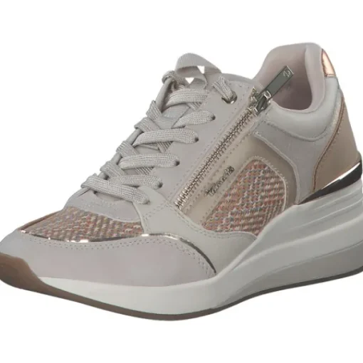 Damen Tamaris Klassische- & Business Schuhe<23703, Schnürschuhe, Damen, IVORY STRUCT