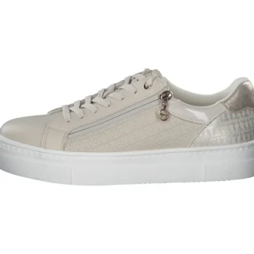 Damen Tamaris Klassische- & Business Schuhe<23313, Schnürschuhe, Damen, IVORY/GOLD