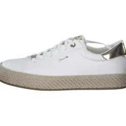Damen Tamaris Klassische- & Business Schuhe<23713, Schnürschuhe, Damen, WHITE/GOLD