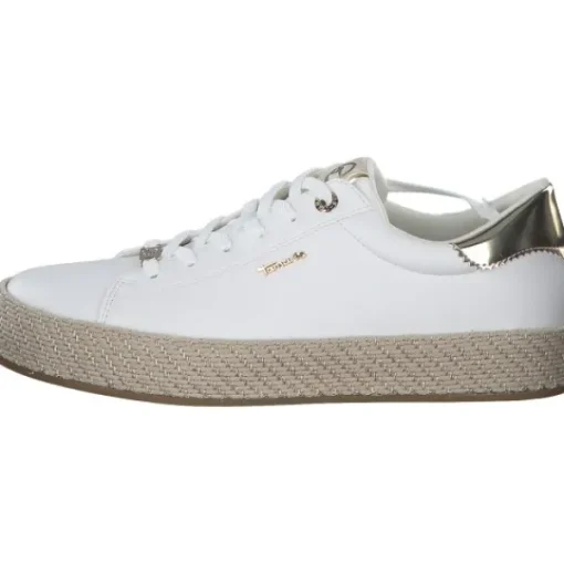 Damen Tamaris Klassische- & Business Schuhe<23713, Schnürschuhe, Damen, WHITE/GOLD