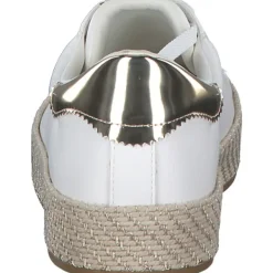 Damen Tamaris Klassische- & Business Schuhe<23713, Schnürschuhe, Damen, WHITE/GOLD