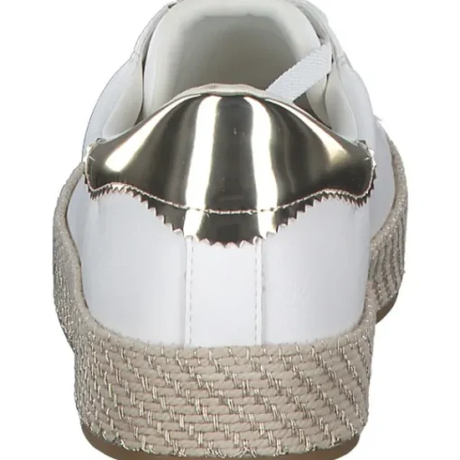 Damen Tamaris Klassische- & Business Schuhe<23713, Schnürschuhe, Damen, WHITE/GOLD