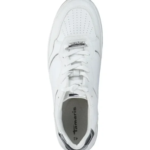 Damen Tamaris Klassische- & Business Schuhe<23729, Schnürschuhe, Damen, Weiß