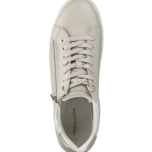 Damen Tamaris Klassische- & Business Schuhe<23313, Schnürschuhe, Damen, IVORY/GOLD