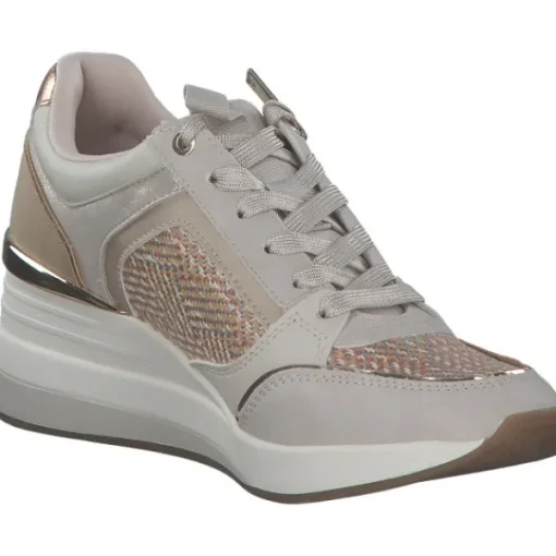 Damen Tamaris Klassische- & Business Schuhe<23703, Schnürschuhe, Damen, IVORY STRUCT