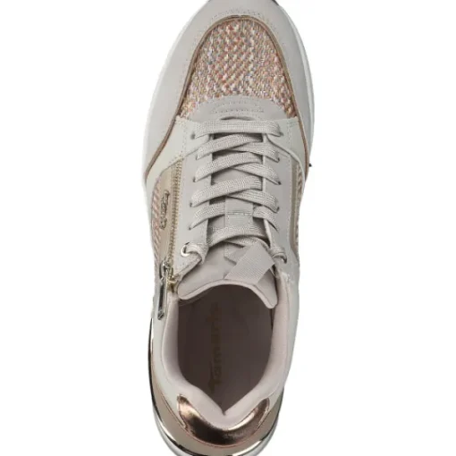 Damen Tamaris Klassische- & Business Schuhe<23703, Schnürschuhe, Damen, IVORY STRUCT