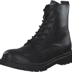 Damen Tamaris Stiefel<25269, Schnürstiefeletten, Damen, Schwarz