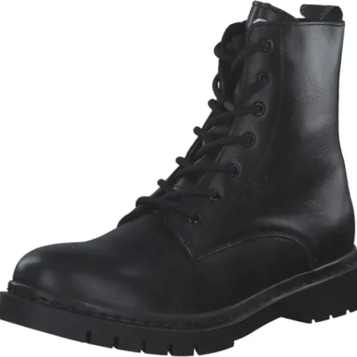 Damen Tamaris Stiefel<25269, Schnürstiefeletten, Damen, Schwarz