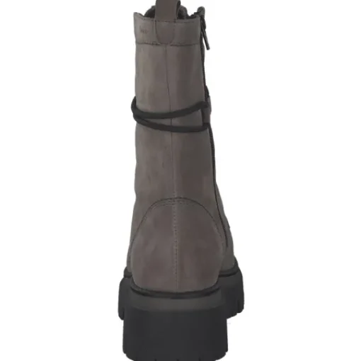Damen Tamaris Stiefel<25265, Schnürstiefeletten, Damen, Grey Suede