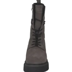 Damen Tamaris Stiefel<25265, Schnürstiefeletten, Damen, Grey Suede