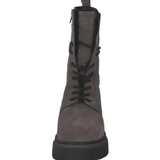 Damen Tamaris Stiefel<25265, Schnürstiefeletten, Damen, Grey Suede