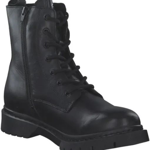 Damen Tamaris Stiefel<25269, Schnürstiefeletten, Damen, Schwarz