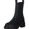 Damen Tamaris Stiefel<25498, Stiefeletten, Damen, BLACK LEATHER