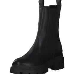 Damen Tamaris Stiefel<25498, Stiefeletten, Damen, BLACK LEATHER