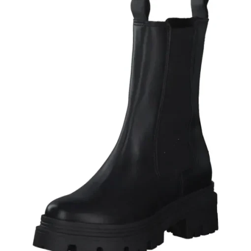 Damen Tamaris Stiefel<25498, Stiefeletten, Damen, BLACK LEATHER