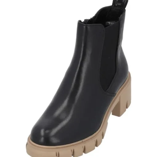 Damen Tamaris Stiefel<25419, Stiefeletten, Damen, Schwarz
