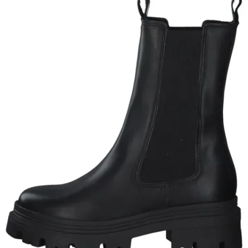 Damen Tamaris Stiefel<25498, Stiefeletten, Damen, BLACK LEATHER