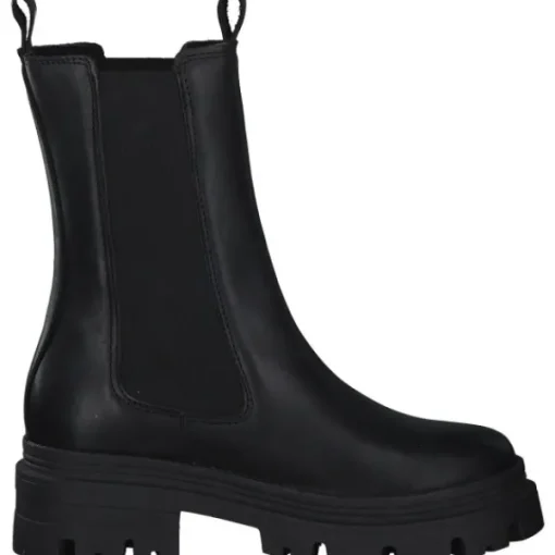 Damen Tamaris Stiefel<25498, Stiefeletten, Damen, BLACK LEATHER