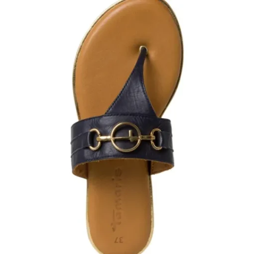 Damen Tamaris Pantoletten & Badeschuhe<27106, Zehentrenner, Damen, navy