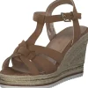 Damen Tom Tailor Sandaletten<3290204, Keilsandaletten, Damen, Braun
