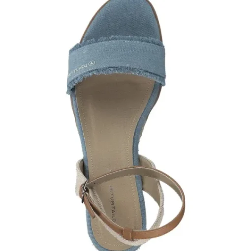 Damen Tom Tailor Sandaletten<5390040017, Plateau-Sandaletten, Damen, sky