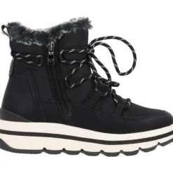 Damen Tom Tailor Stiefel<4290040, Schnürstiefel, Damen, Black Black